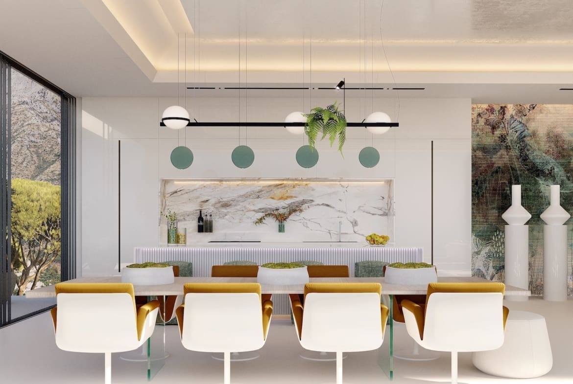 Vista Lago Dining 4 Vista Lago Residences Real de la Quinta Benahavis MDR Luxury Homes