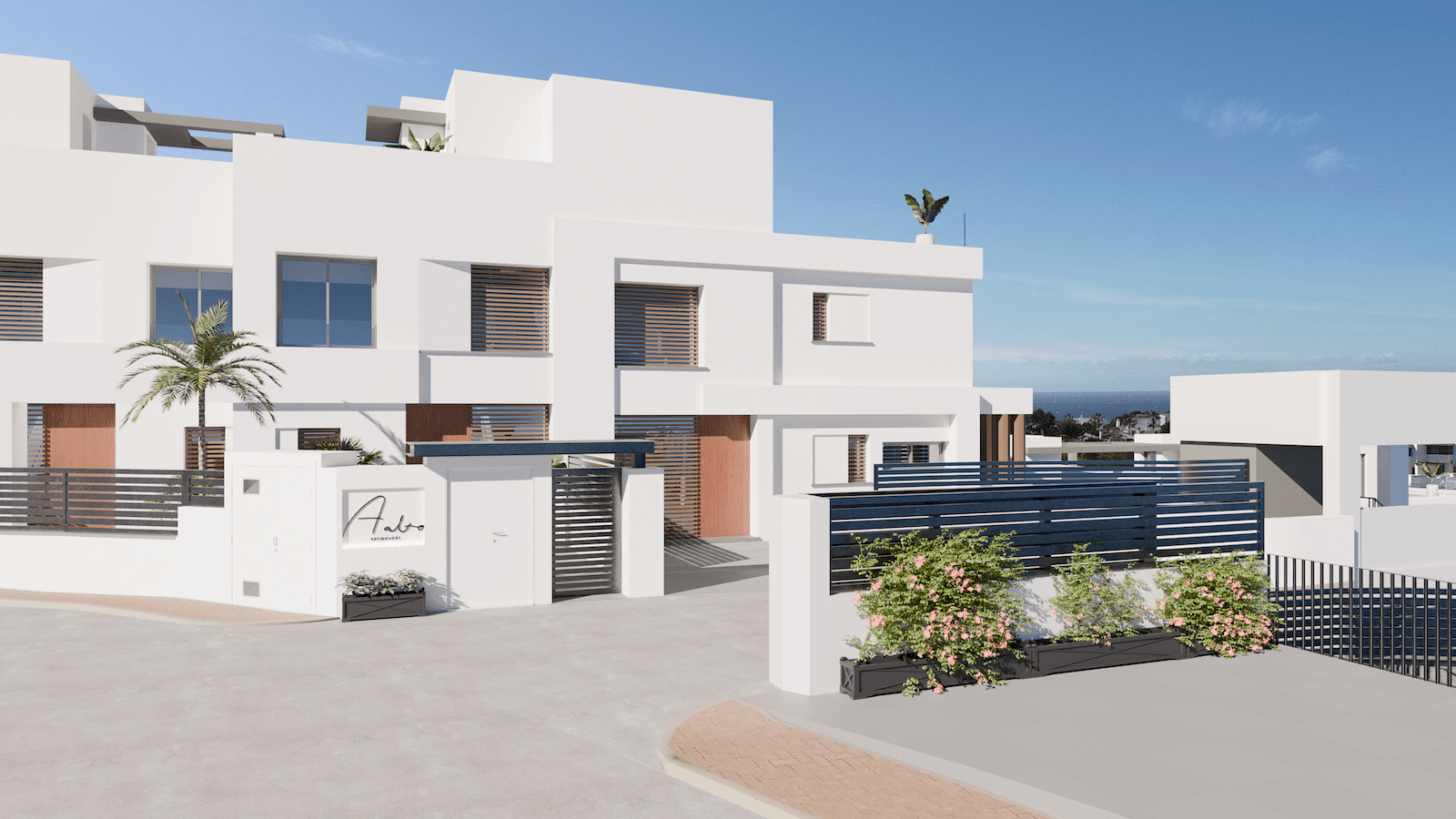 Luxury townhouse with sea views at Aalto Residences Mijas for sale presented by MDR Luxury Homes with panoramic sea views on the Costa del Sol BLOCK-1_1-3 Luxury townhouse with sea views at Aalto Residences Mijas for sale presented by MDR Luxury Homes
