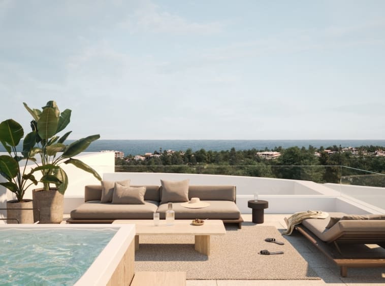 Luxury townhouse with sea views at Aalto Residences Mijas for sale presented by MDR Luxury Homes