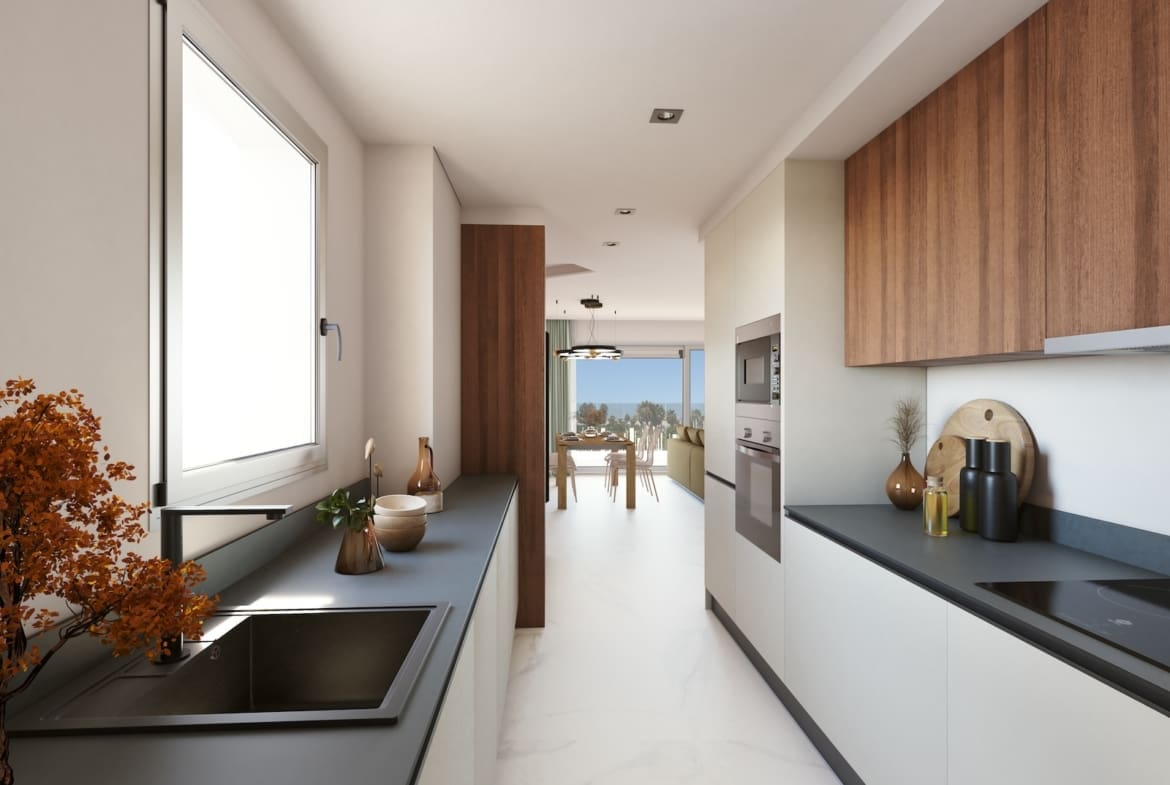 Mare Marbella Exclusieve Appartementen en penthouses aan de Costa del Sol – MDR Luxury Homes B5_Mare-apartments-Marbella-Kitchen-TIPO C_Aug23 Mare Marbella: Exclusieve Appartementen aan de Costa del Sol