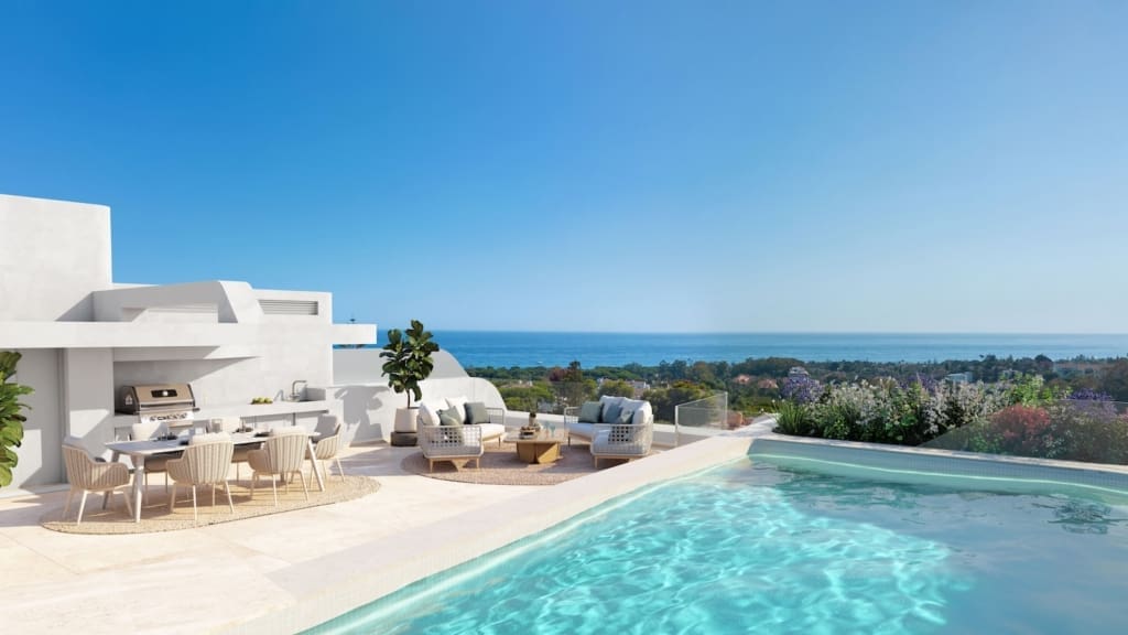 solarium | MDR Luxury Homes Golden Eight Marbella: Luxury Villas on the Costa del Sol