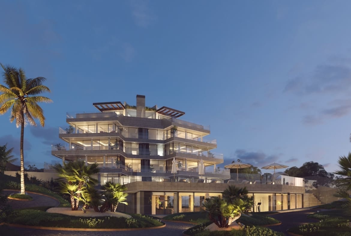 The Sapphire Estepona Exclusieve Strandappartementen – MDR Luxury Homes ARCHIMIA_THE SAPPHIRE_IE03_JARDIN_MIRANDO_AL_EDIFICIO The Sapphire Estepona Exclusieve Strandappartementen - MDR Luxury Homes