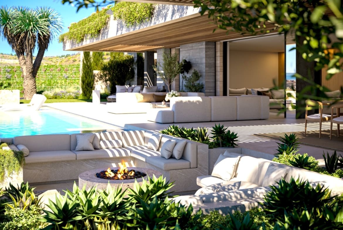 Luxury villa presented by MDR Luxury Homes at The Sky Marbella Villas with panoramic sea views private pool and modern design on Costa del Sol