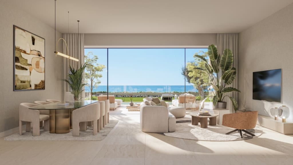 Explore Nubay in Manilva luxury beachfront homes with sea views and modern amenities Presented by MDR Luxury Homes -Living-Room | MDR Luxury Homes Explore Nubay in Manilva luxury beachfront homes with sea views and modern amenities Presented by MDR Luxury Homes