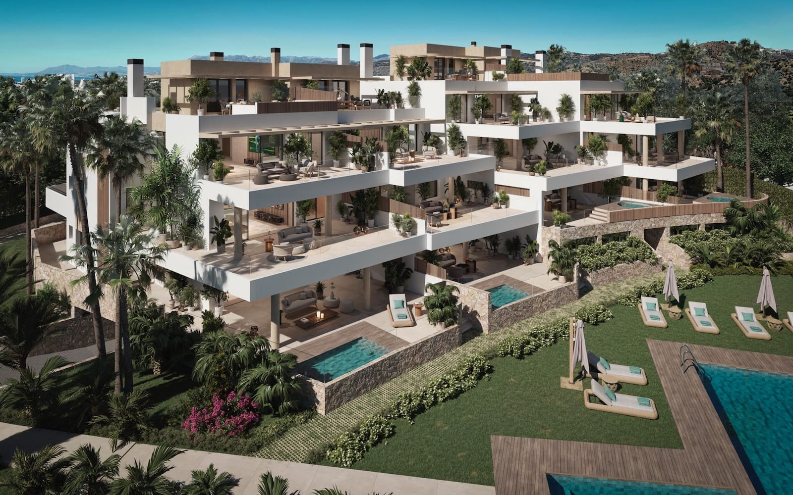 Luxury apartments and penthouses at ARUNA, Cabopino, on Cabopino Golf with sea views and premium amenities. Presented by MDR Luxury Homes