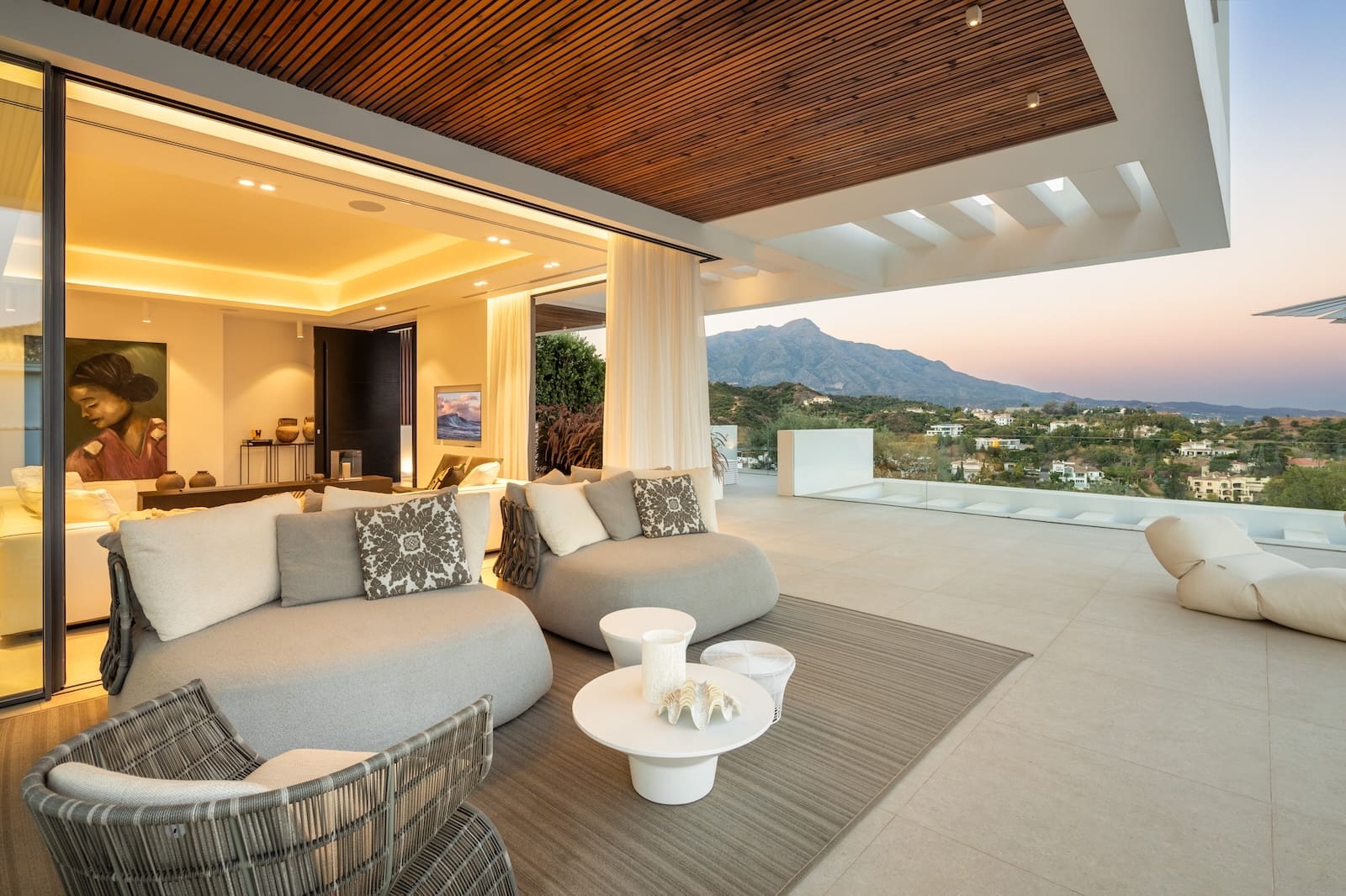 Villa Mika a contemporary luxury villa in La Quinta offered by MDR Luxury Homes featuring panoramic views modern design a heated pool and spacious terraces