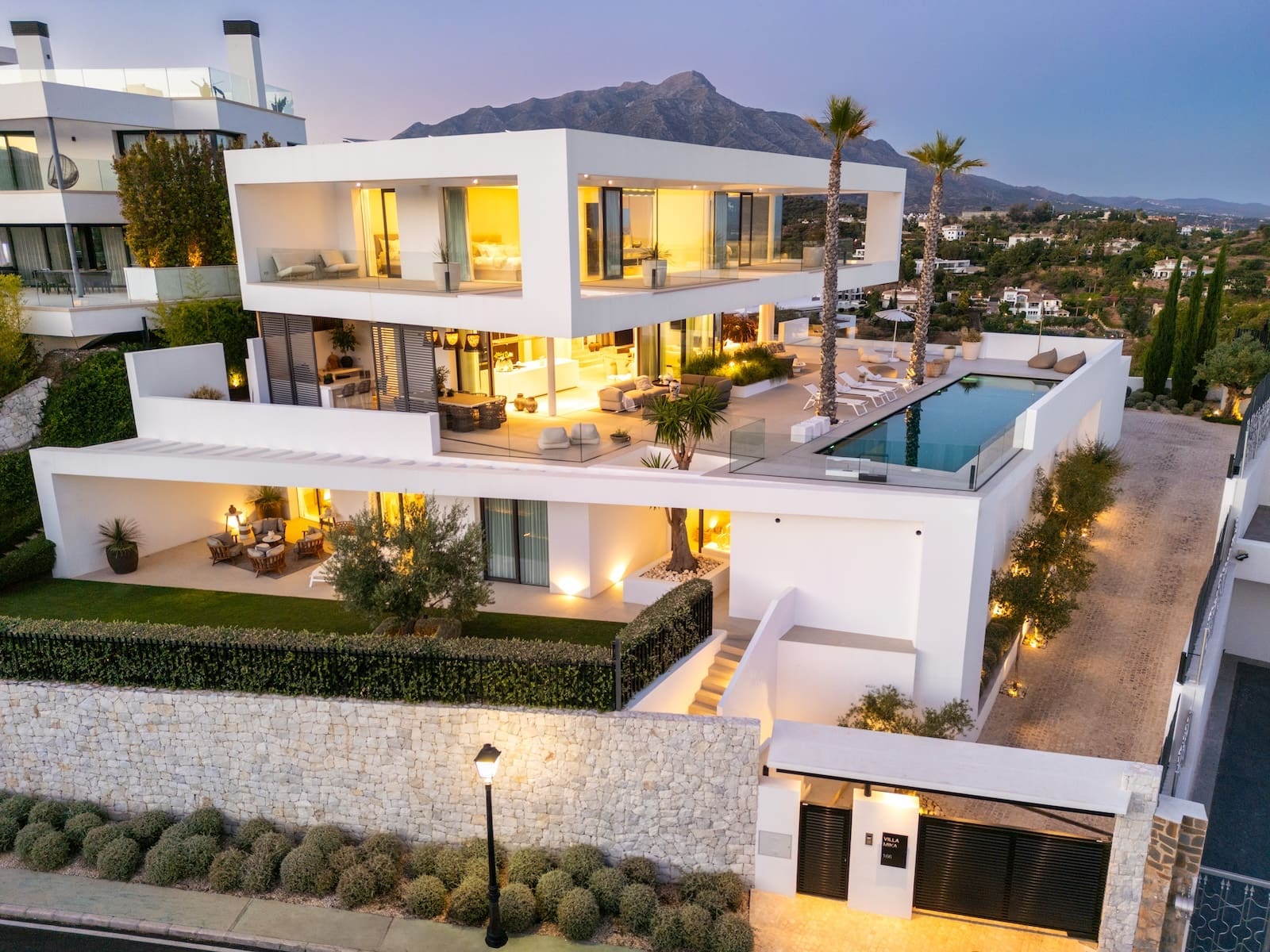 Villa Mika a contemporary luxury villa in La Quinta offered by MDR Luxury Homes featuring panoramic views modern design a heated pool and spacious terraces