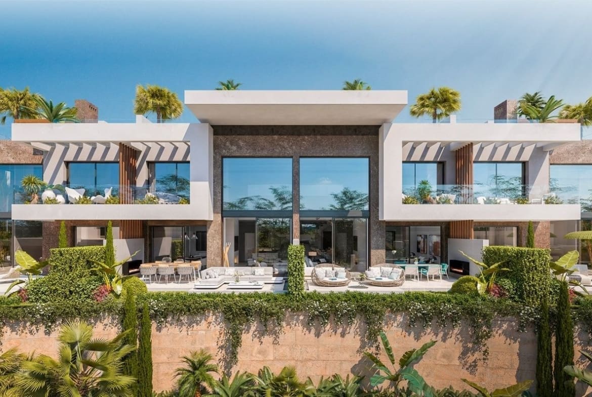 MDR Luxury Homes The List Río Real Luxurious semi-detached homes in Marbella featuring contemporary design spacious living areas private pools and stunning views