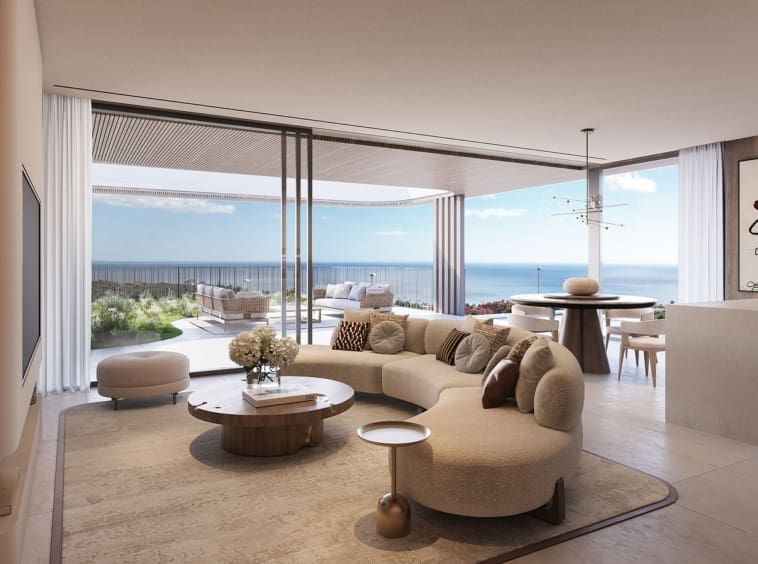 Moderne woningen van Nalu Suites in Casares Costa, gepresenteerd door MDR Luxury Homes, met een architectuur die harmonieert met de natuur en luxe leefruimtes biedt