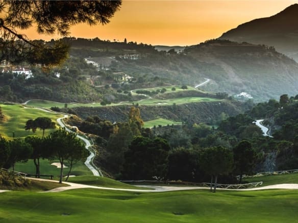 A breathtaking view of La Zagaleta, showcasing its luxurious villas, golf courses, equestrian facilities, and pristine natural surroundings in the hills of Benahavís, Costa del Sol. | MDR Luxury Homes A breathtaking view of La Zagaleta, showcasing its luxurious villas, golf courses, equestrian facilities, and pristine natural surroundings in the hills of Benahavís, Costa del Sol.