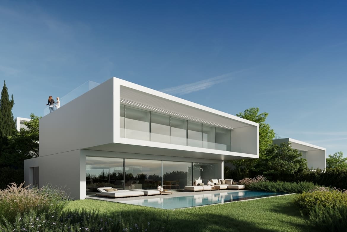 Modern luxury villa at ONE SEVEN Estepona offered by MDR Luxury Homes showcasing contemporary design and sustainable living