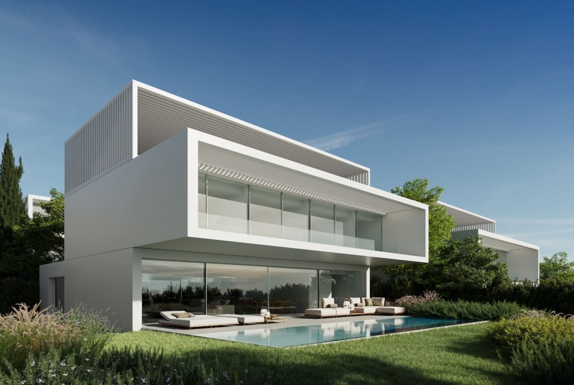Modern luxury villa at ONE SEVEN Estepona offered by MDR Luxury Homes showcasing contemporary design and sustainable living