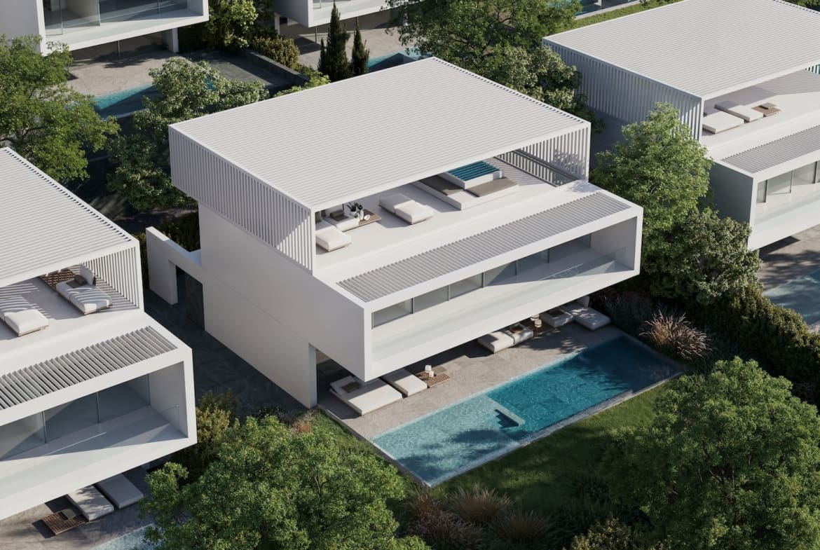 Modern luxury villa at ONE SEVEN Estepona offered by MDR Luxury Homes showcasing contemporary design and sustainable living