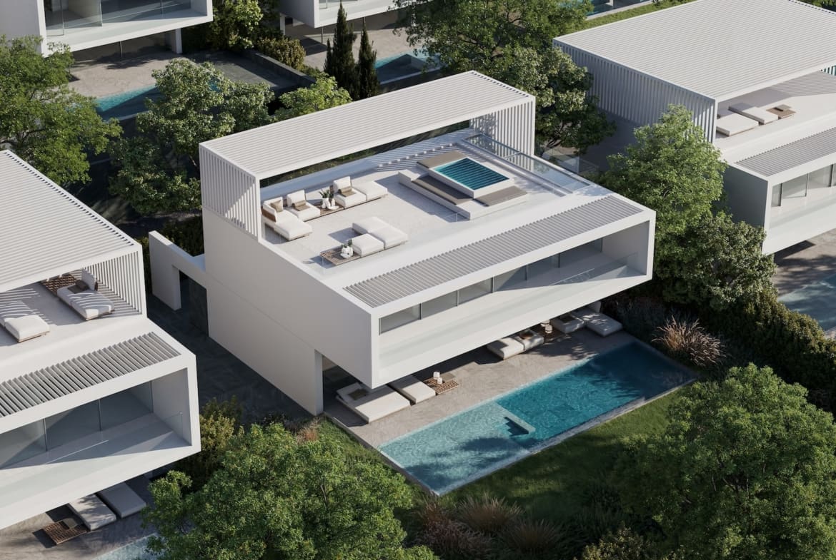 Modern luxury villa at ONE SEVEN Estepona offered by MDR Luxury Homes showcasing contemporary design and sustainable living
