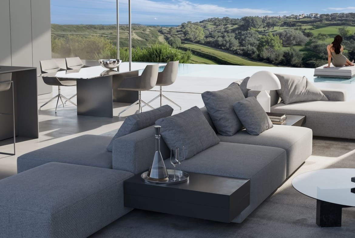 Modern luxury villa at ONE SEVEN Estepona offered by MDR Luxury Homes showcasing contemporary design and sustainable living