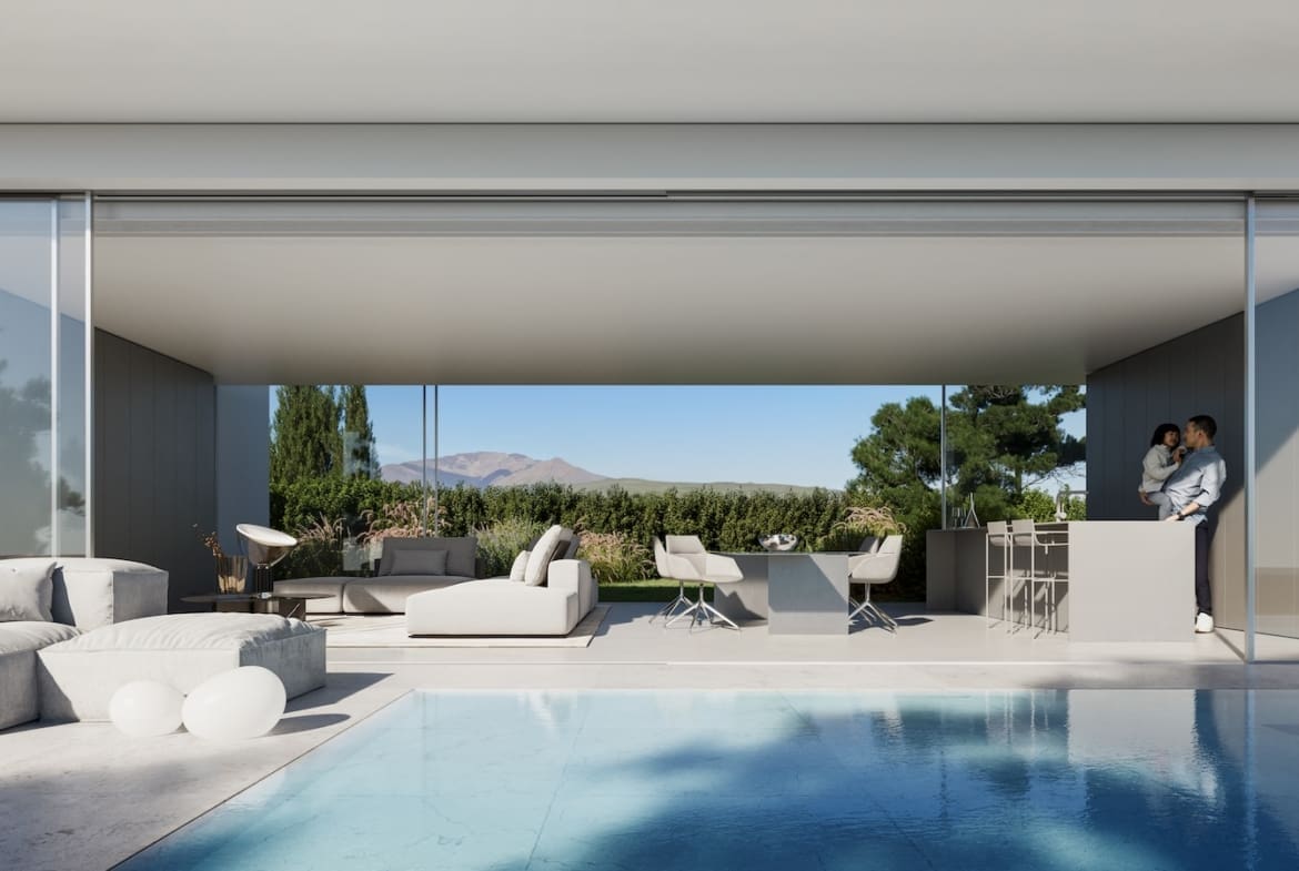 Modern luxury villa at ONE SEVEN Estepona offered by MDR Luxury Homes showcasing contemporary design and sustainable living