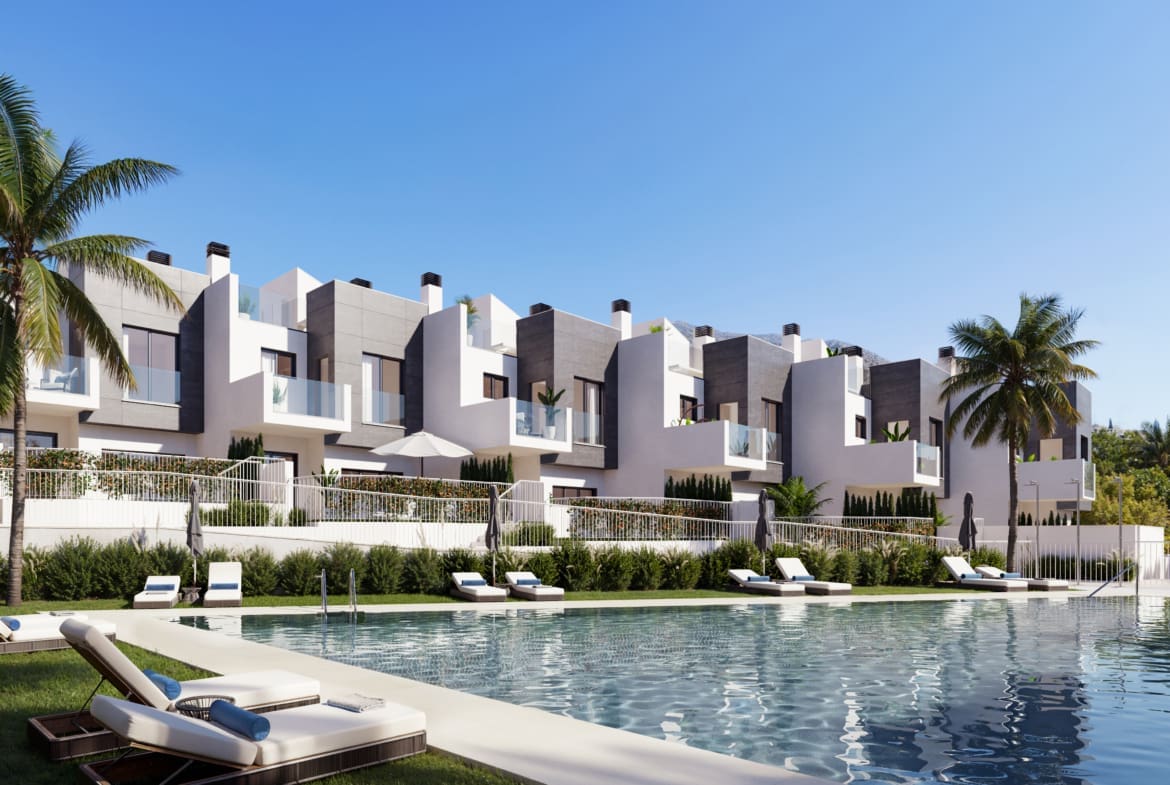 Modern semi-detached villas with sea views at Maresia Villas, Torreblanca, Fuengirola – luxury real estate by MDR Luxury Homes