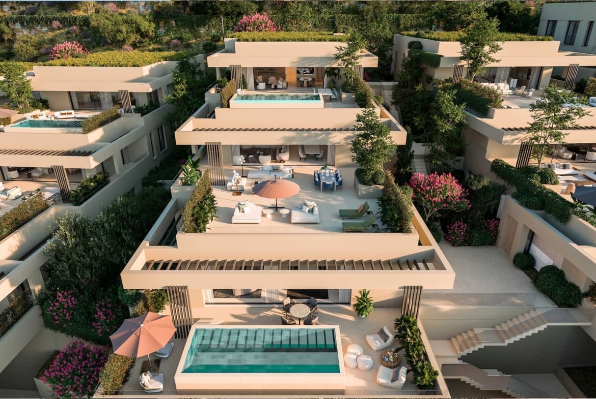 Finca de Jasmine Sky Villas – Luxury residences in Benahavís with sea views, private lift, and exclusive amenities. MDR Luxury Homes.