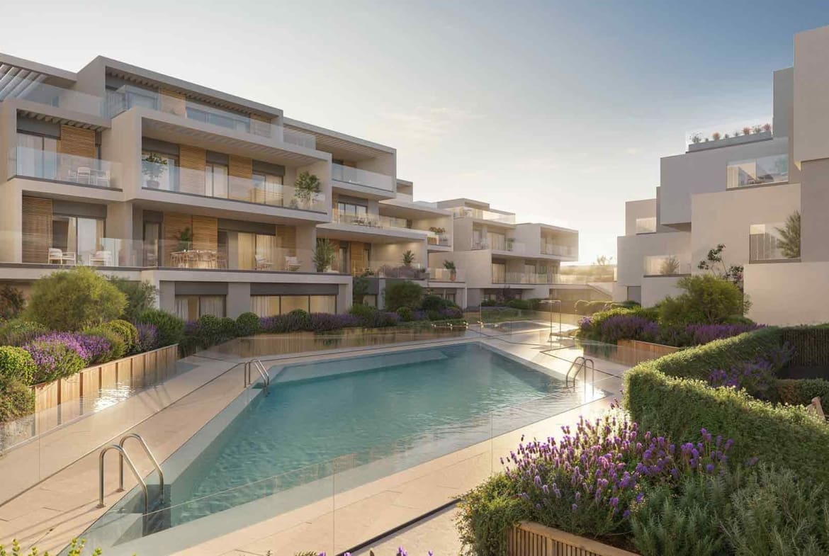 Luxury apartments in Nueva Andalucía, Marbella – Isla Bela by MDR Luxury Homes, featuring wellness, pools, and exclusive coworking spaces.