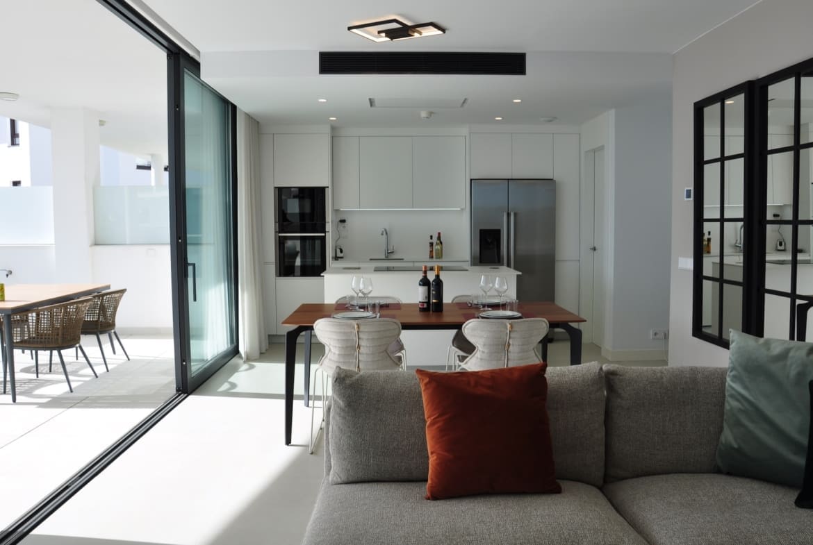 Move-in ready luxury apartment in Higuerón West with sea views and high-end finishes. For sale with MDR Luxury Homes.