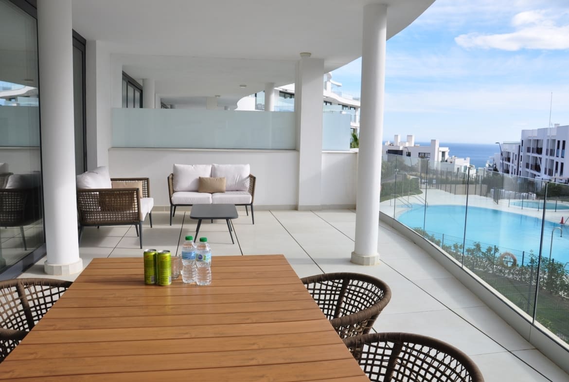 Move-in ready luxury apartment in Higuerón West with sea views and high-end finishes. For sale with MDR Luxury Homes.