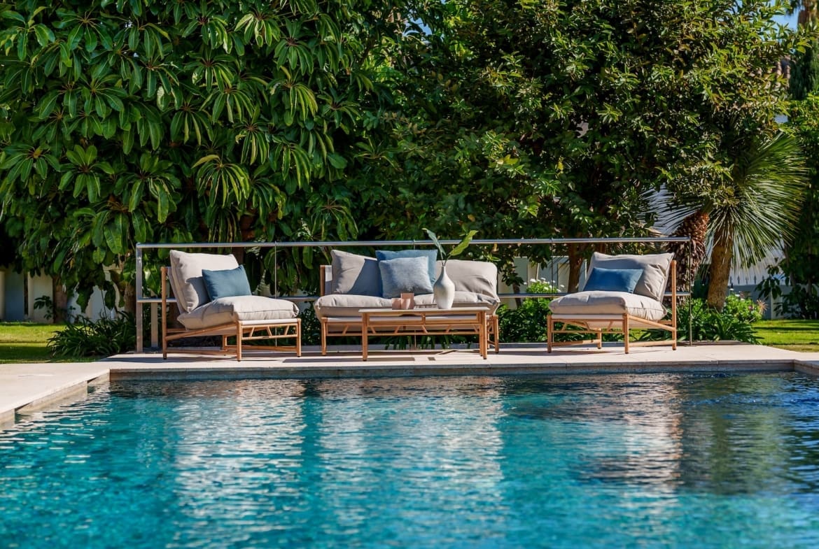 Villa Palm Springs in La Cerquilla, Marbella – luxury bungalow with botanical gardens and pool, listed by MDR Luxury Homes.