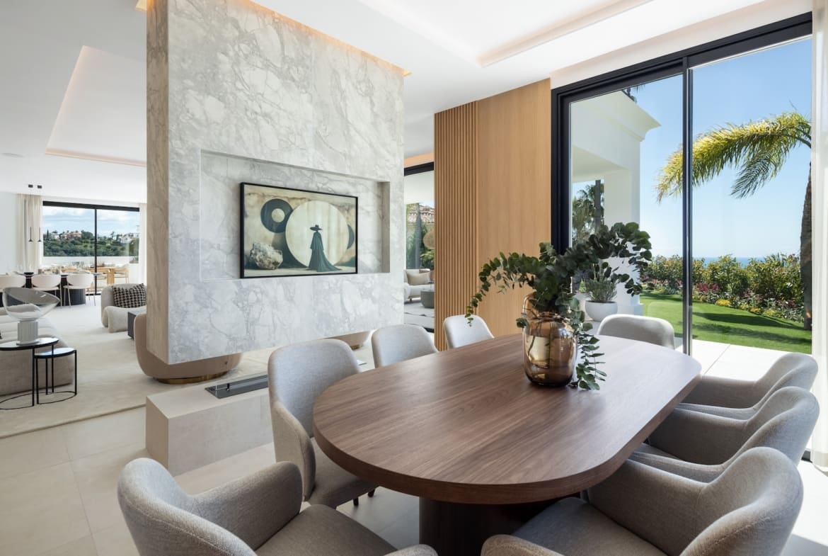 Villa Fortuna in Los Arqueros – modern luxury villa with sea views, pool and smart tech, listed by MDR Luxury Homes.