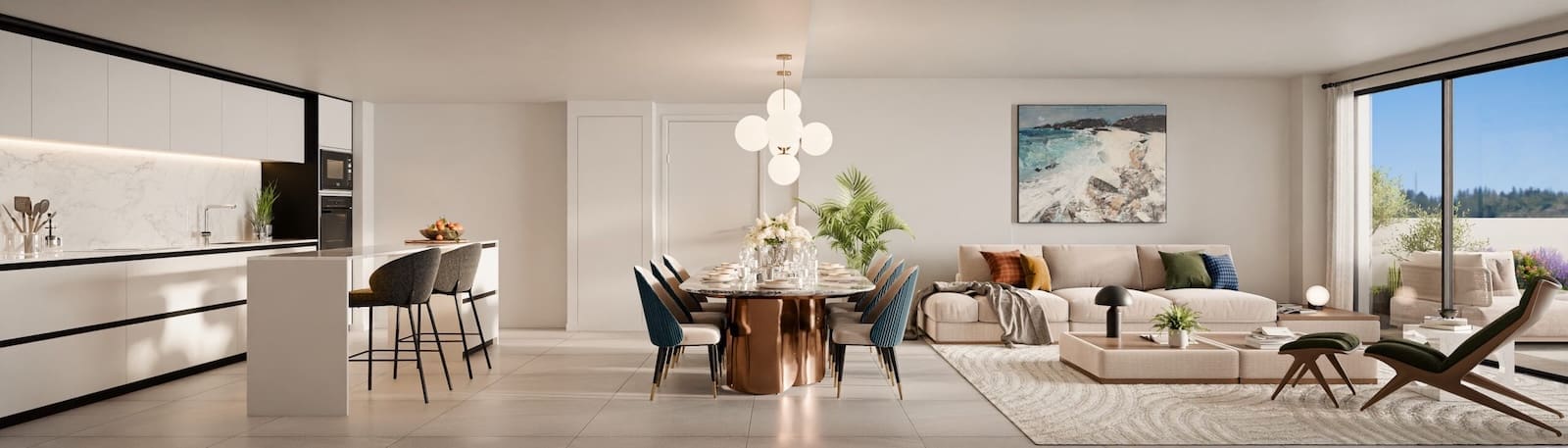 Elegant sea view terraces, infinity pool, and Mediterranean architecture at Zélio Marbella – luxury apartments by MDR Luxury Homes on the Costa del Sol