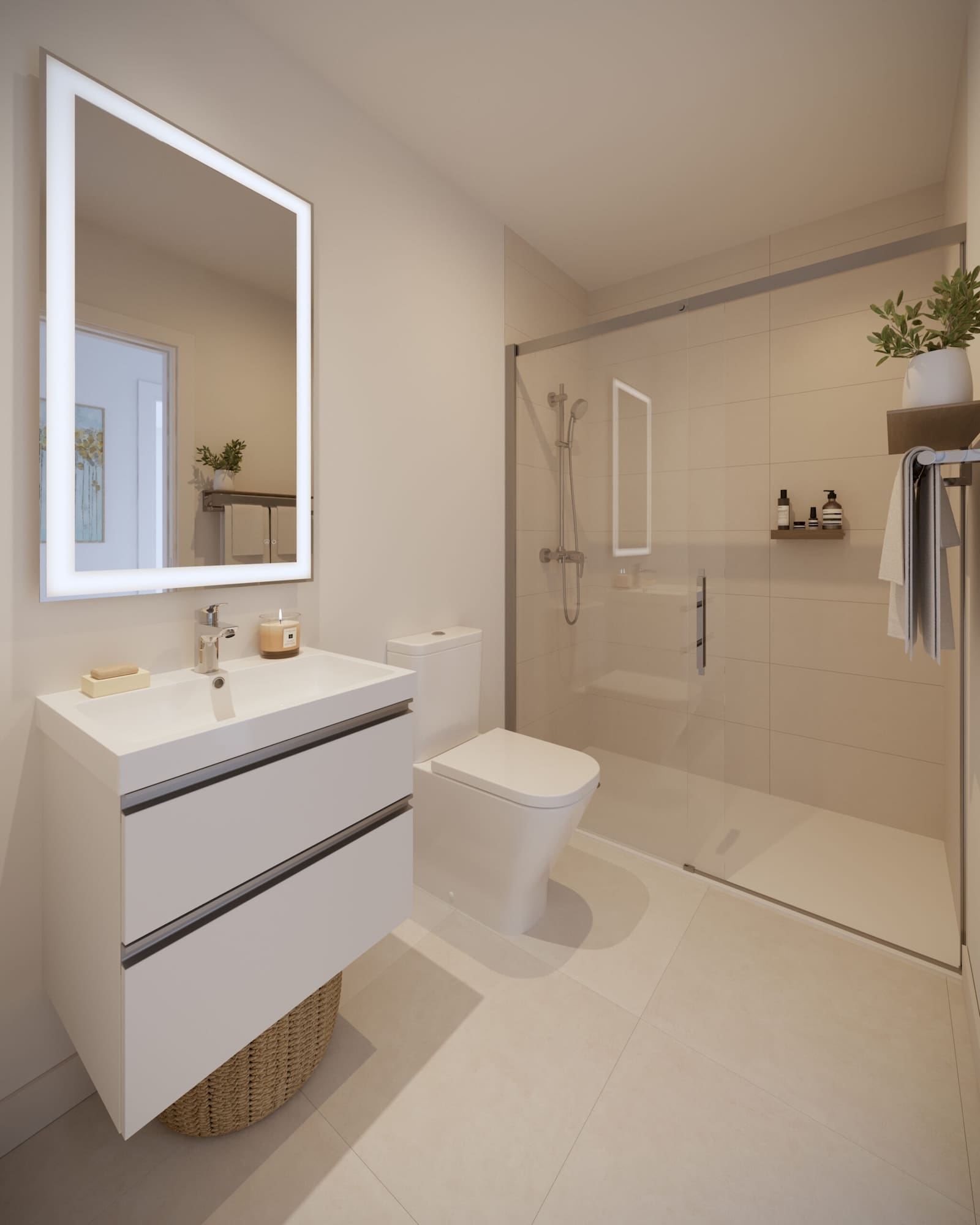 Castillo Vista Mar – sea view property for sale in Torrox Costa, MDR Luxury Homes Bano_2-1-scaled Castillo Vista Mar – modern sea view townhouses in Torrox Costa with shared infinity pool, MDR Luxury Homes