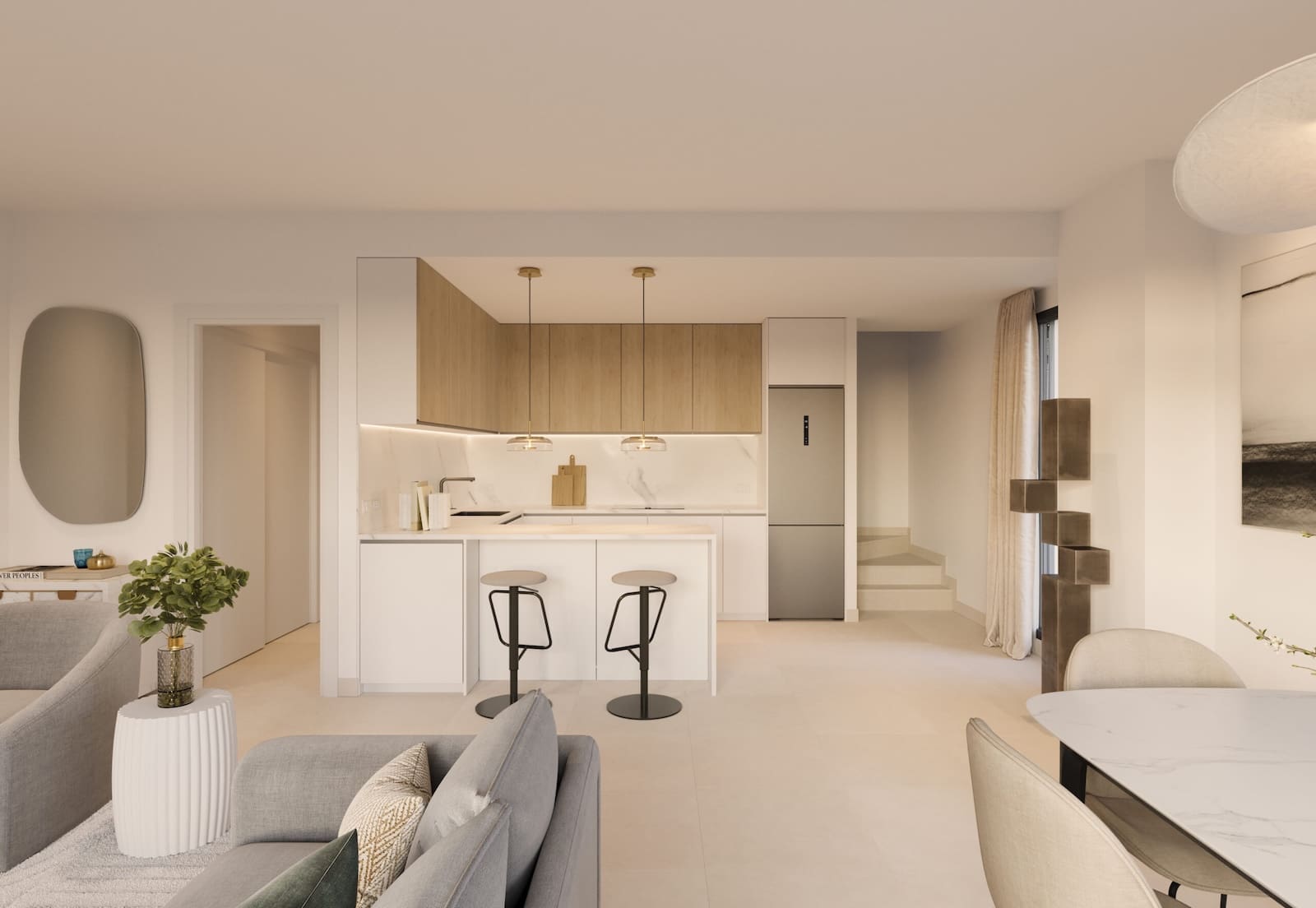 Castillo Vista Mar – sea view property for sale in Torrox Costa, MDR Luxury Homes Cocina_v3-2-scaled Castillo Vista Mar – modern sea view townhouses in Torrox Costa with shared infinity pool, MDR Luxury Homes