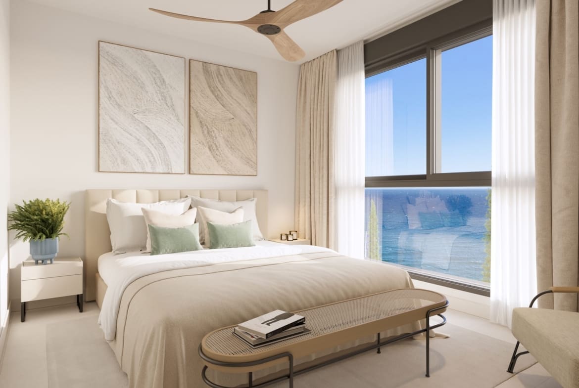 Castillo Vista Mar – sea view property for sale in Torrox Costa, MDR Luxury Homes Dorm_Ppal-1-scaled Castillo Vista Mar – modern sea view townhouses in Torrox Costa with shared infinity pool, MDR Luxury Homes