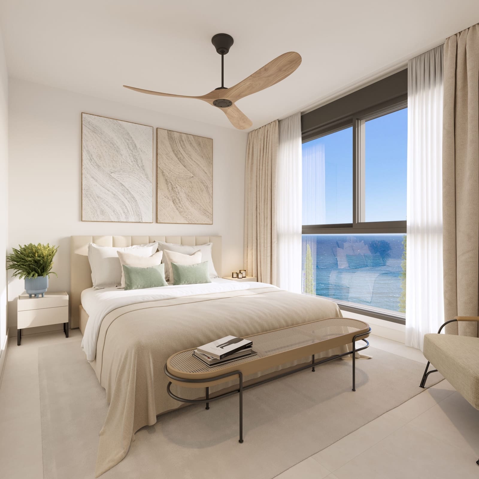 Castillo Vista Mar – sea view property for sale in Torrox Costa, MDR Luxury Homes Dorm_Ppal-1-scaled Castillo Vista Mar – modern sea view townhouses in Torrox Costa with shared infinity pool, MDR Luxury Homes