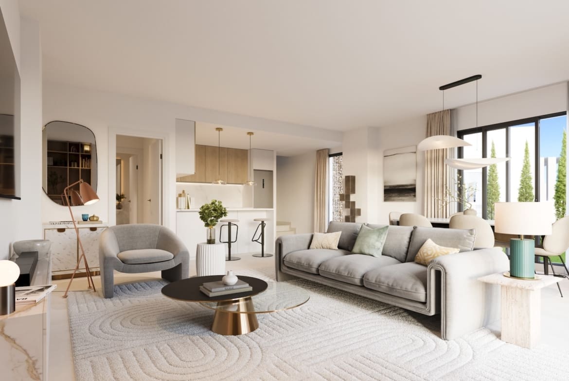 Castillo Vista Mar – sea view property for sale in Torrox Costa, MDR Luxury Homes Salon_v3-2-scaled Castillo Vista Mar – modern sea view townhouses in Torrox Costa with shared infinity pool, MDR Luxury Homes