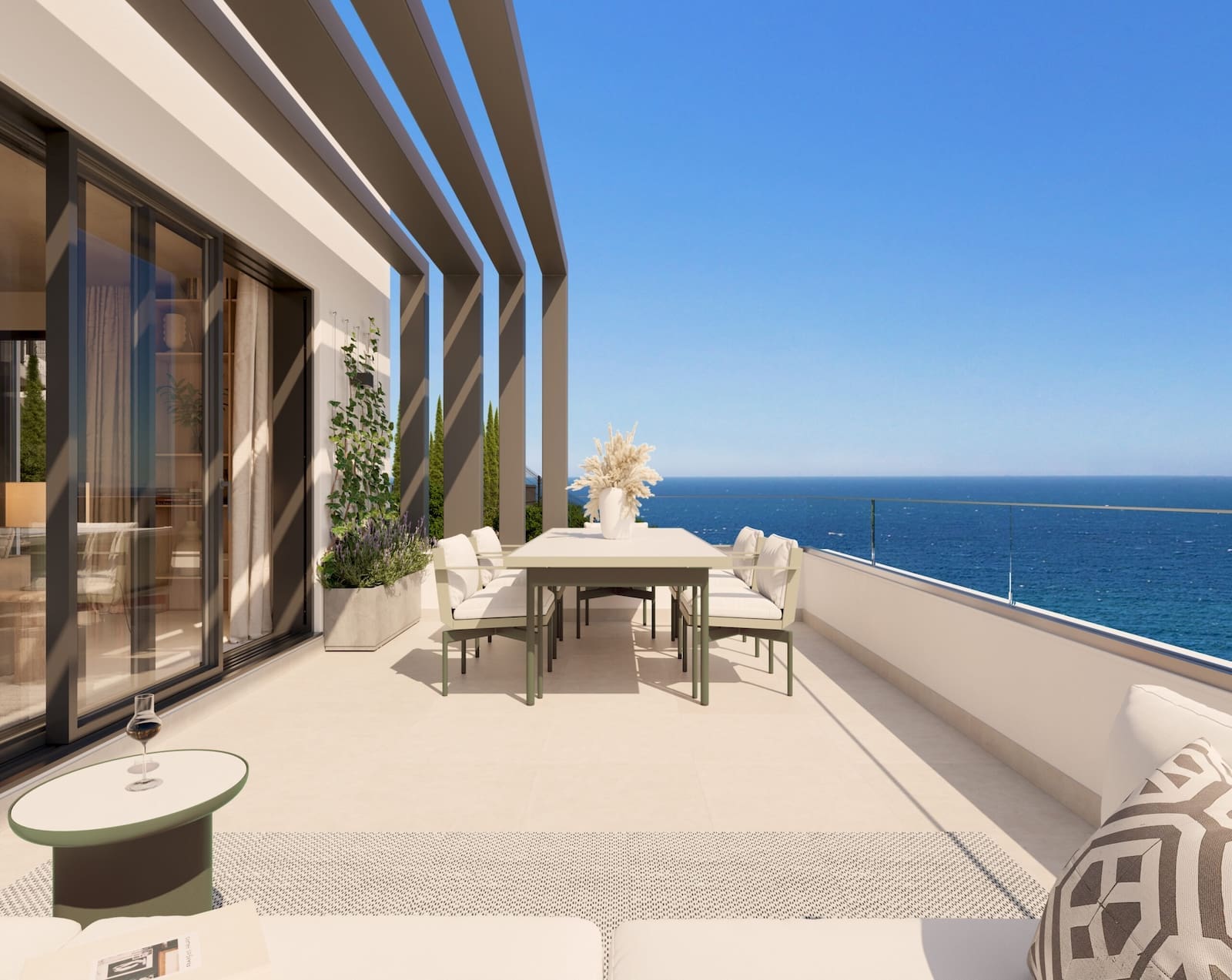 Castillo Vista Mar – sea view property for sale in Torrox Costa, MDR Luxury Homes Terraza_Dia_2_v3-2-scaled Castillo Vista Mar – modern sea view townhouses in Torrox Costa with shared infinity pool, MDR Luxury Homes