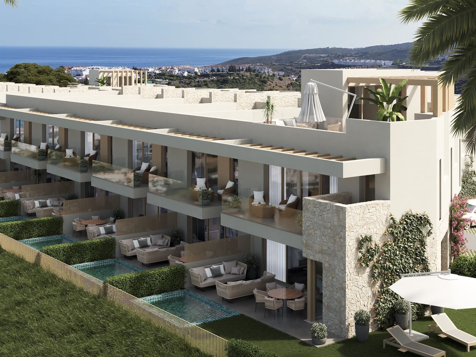 Sea view townhouses in Manilva with infinity pool – Vista Lucía Residences by MDR Luxury Homes