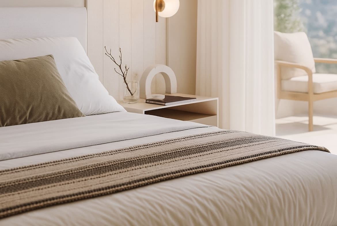 Belvedere Collection Costa del Sol luxury apartments with sea views terrace at sunset | MDR Luxury Homes Detalle-dormitorio-principal-02 Belvedere Collection Costa del Sol luxury apartments with sea views — terrace at sunset | MDR Luxury Homes