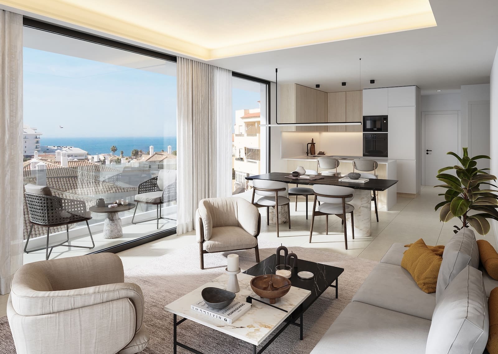 Belvedere Collection Costa del Sol luxury apartments with sea views terrace at sunset | MDR Luxury Homes webCocina-Planta-4 | MDR Luxury Homes Belvedere Collection Costa del Sol luxury apartments with sea views — terrace at sunset | MDR Luxury Homes