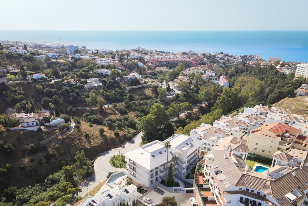 Belvedere Collection Costa del Sol luxury apartments with sea views terrace at sunset | MDR Luxury Homes webExterior-05 Belvedere Collection Costa del Sol luxury apartments with sea views — terrace at sunset | MDR Luxury Homes
