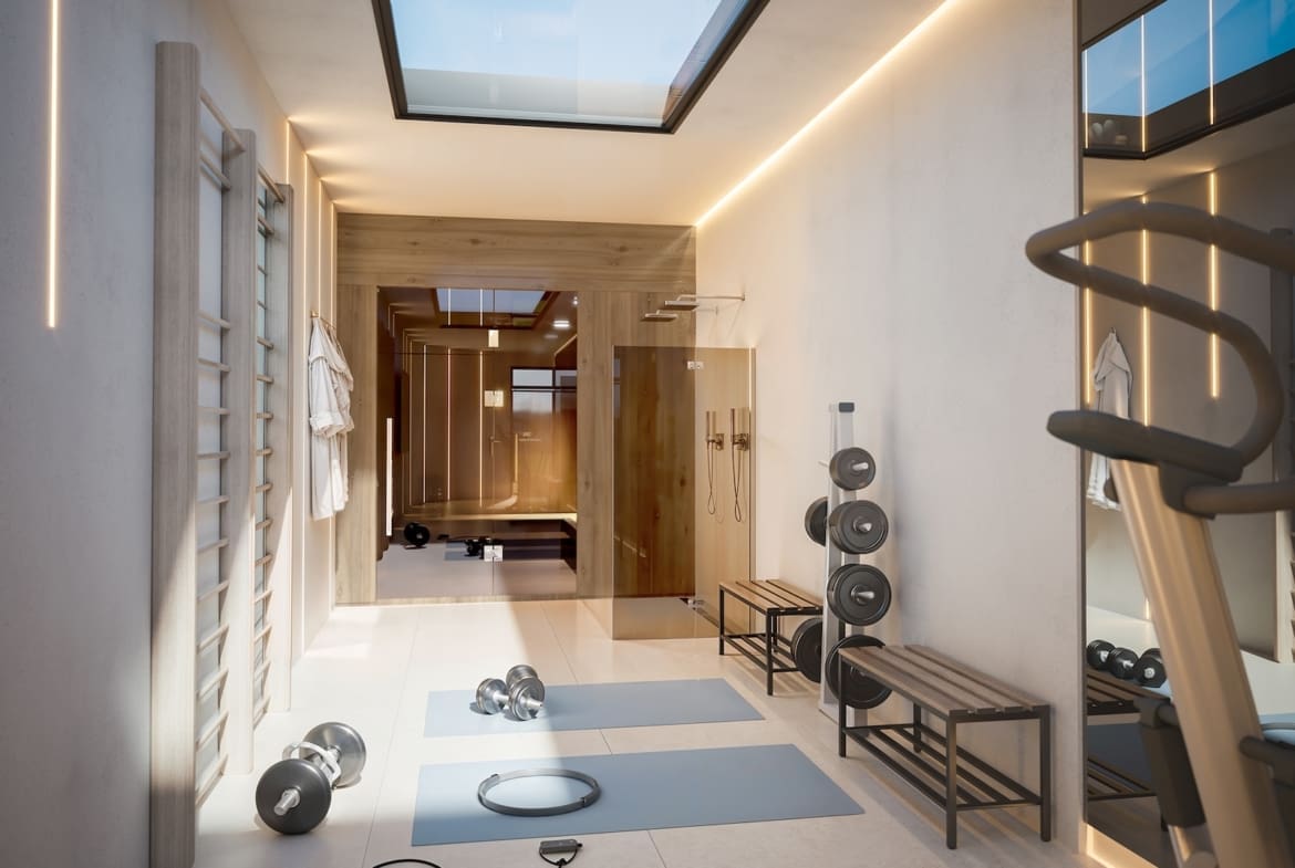 Belvedere Collection Costa del Sol luxury apartments with sea views terrace at sunset | MDR Luxury Homes webGimnasio-vista-02 Belvedere Collection Costa del Sol luxury apartments with sea views — terrace at sunset | MDR Luxury Homes