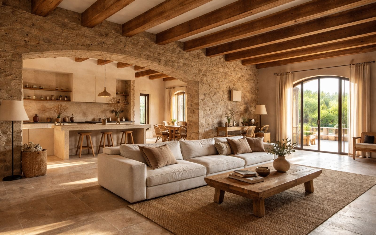 interior with exposed materials