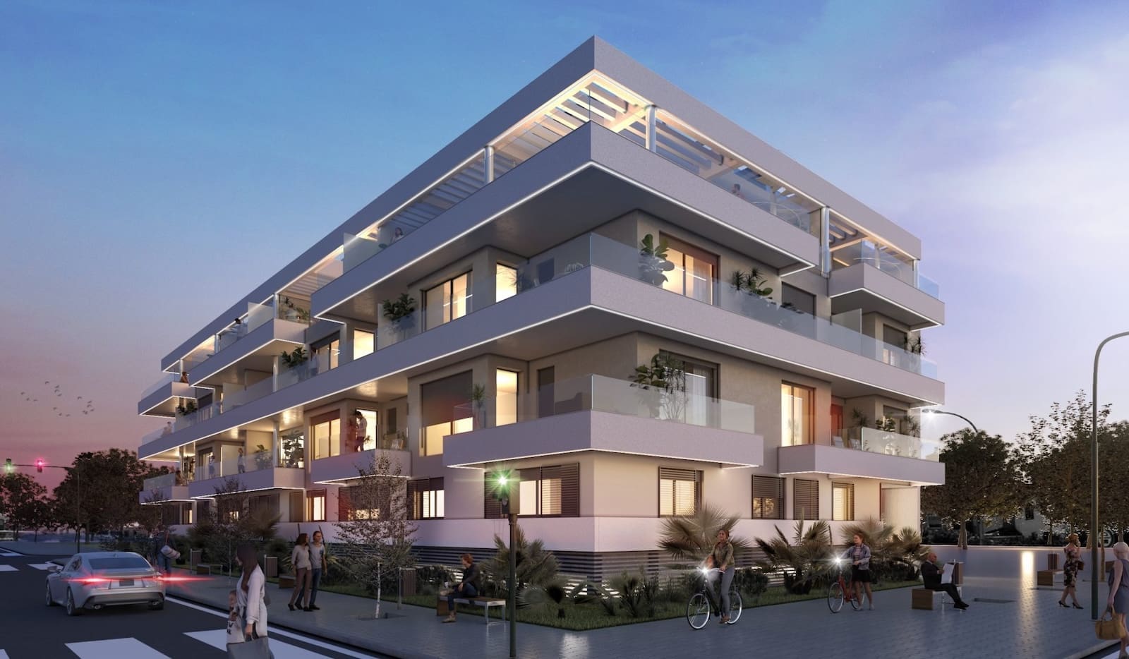 Almara Residences beachfront apartments in Rincon de la Victoria near Malaga by MDR Luxury Homes Calle-nocturna-jardinera-1-scaled Almara Residences beachfront apartments in Rincon de la Victoria near Malaga by MDR Luxury Homes