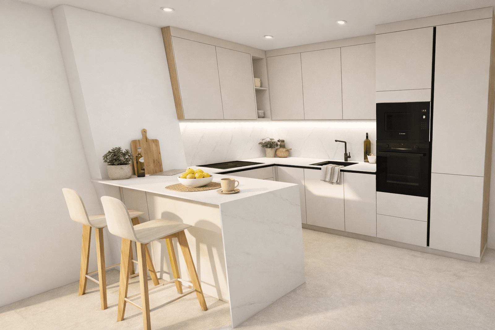 Almara Residences beachfront apartments in Rincon de la Victoria near Malaga by MDR Luxury Homes OPCION-COCINA-1 Almara Residences beachfront apartments in Rincon de la Victoria near Malaga by MDR Luxury Homes