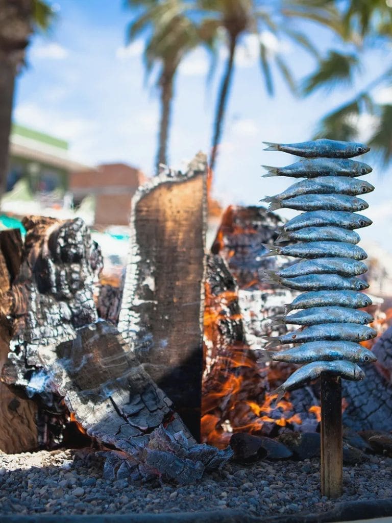espeto sardines beach Malaga chiringuito