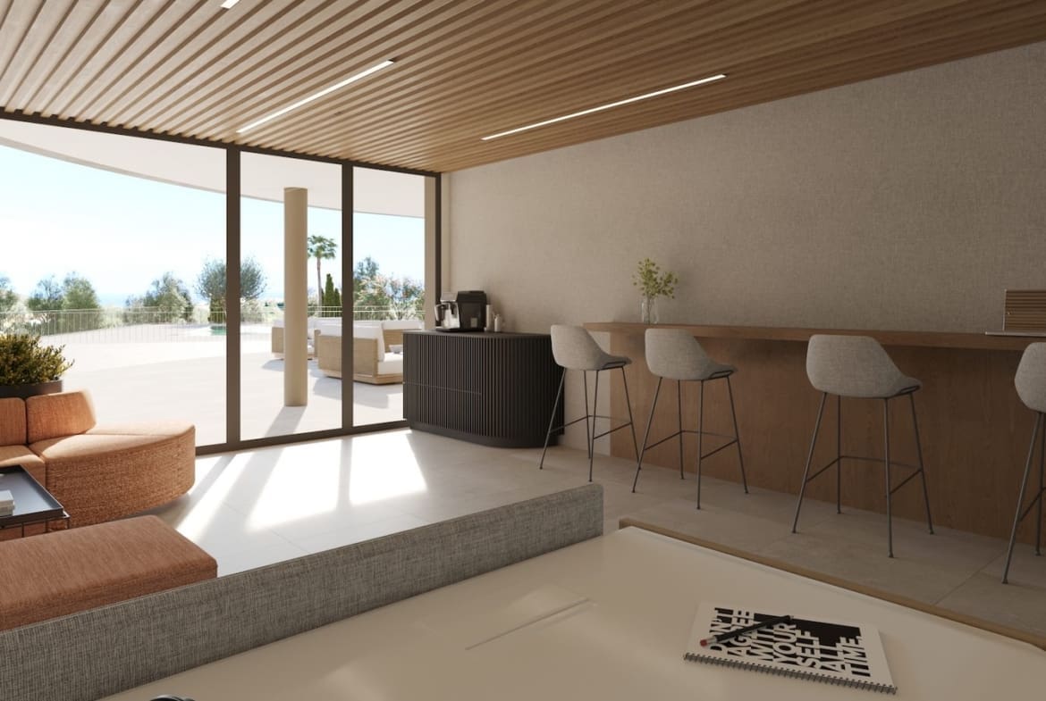 Greenity in Mijas Costa by MDR Luxury Homes, modern new build homes with large terraces and open Mediterranean views