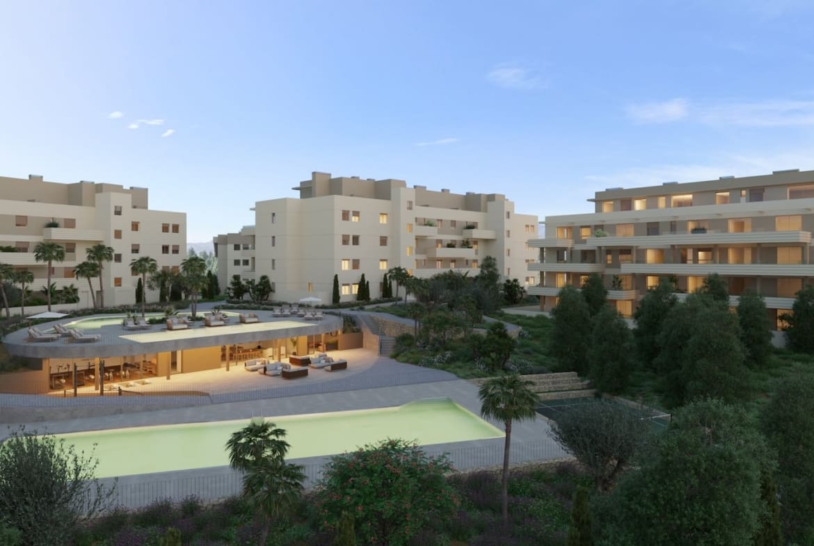 Greenity in Mijas Costa by MDR Luxury Homes, modern new build homes with large terraces and open Mediterranean views