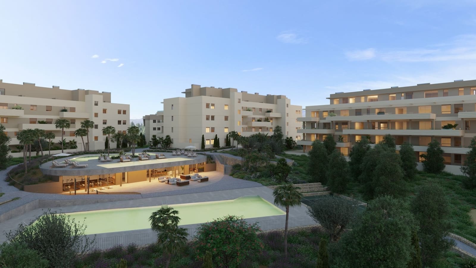 Greenity in Mijas Costa by MDR Luxury Homes, modern new build homes with large terraces and open Mediterranean views