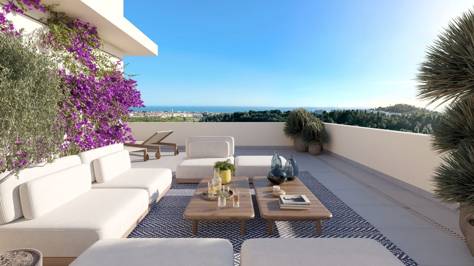 Greenity in Mijas Costa by MDR Luxury Homes, modern new build homes with large terraces and open Mediterranean views