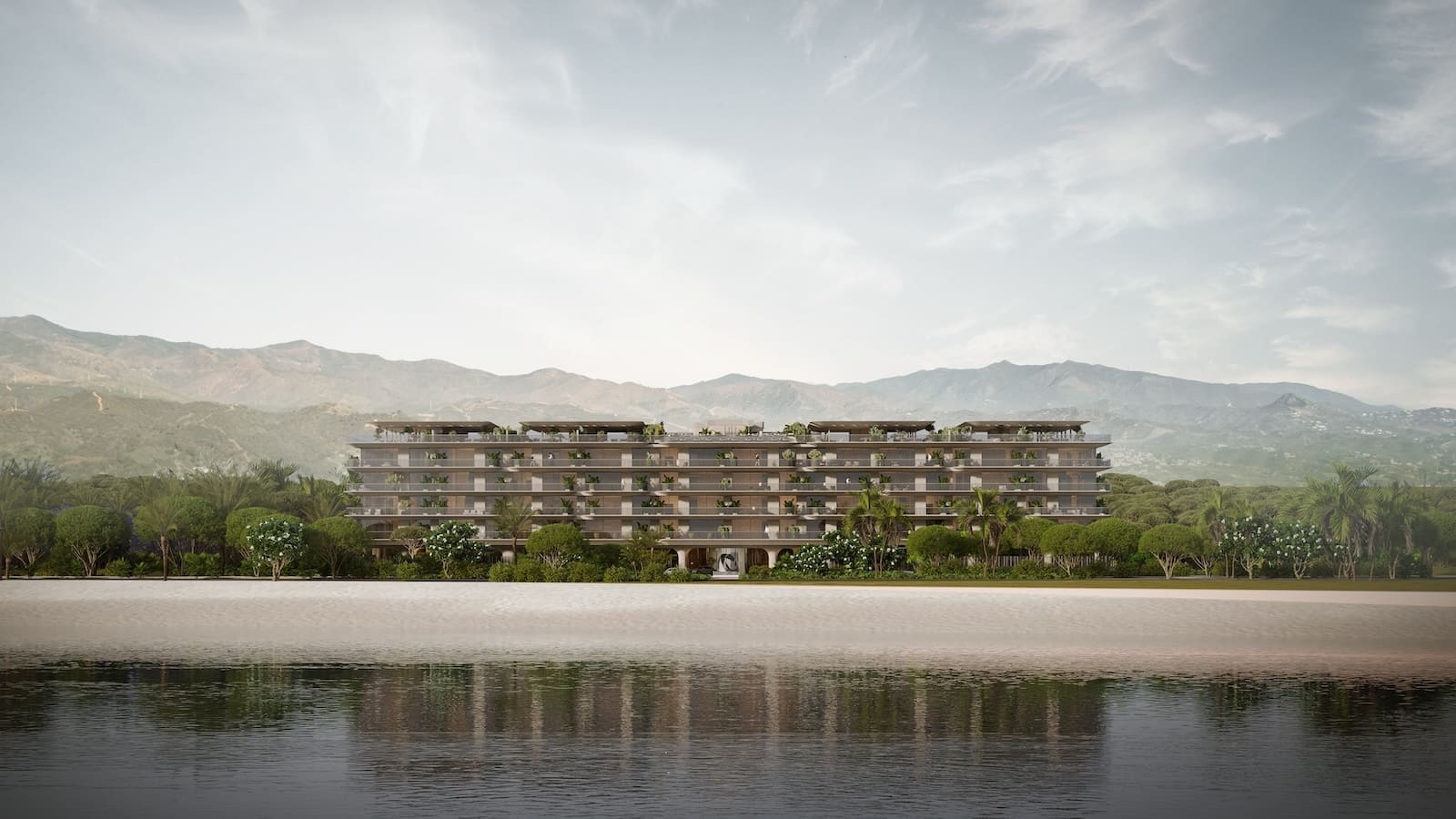Tyrian Estepona beachfront luxury residences with panoramic sea views by MDR Luxury Homes - Exterior facade