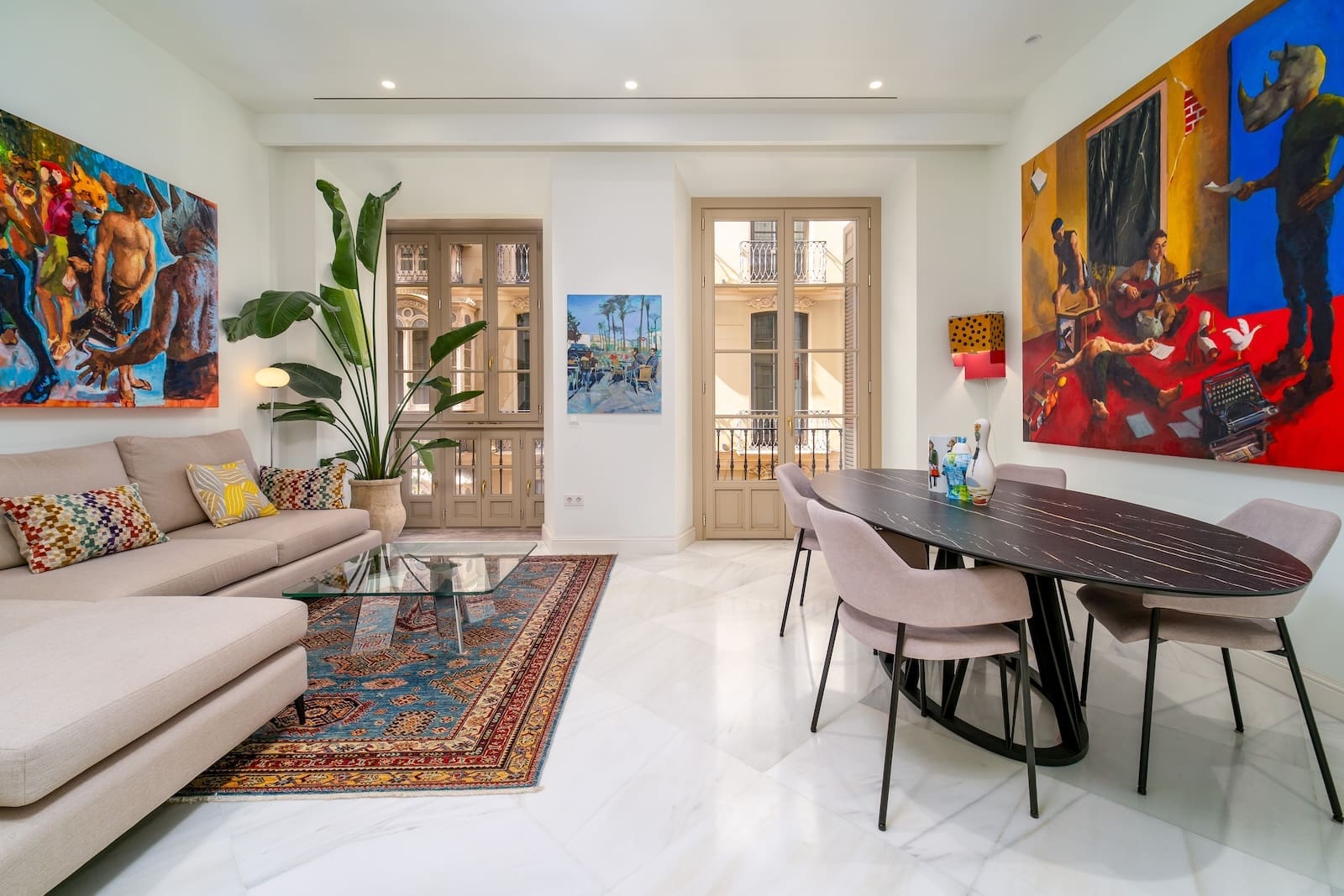 Living room of Casa Bolsa Residence, luxury apartment in Málaga city centre – MDR Luxury Homes